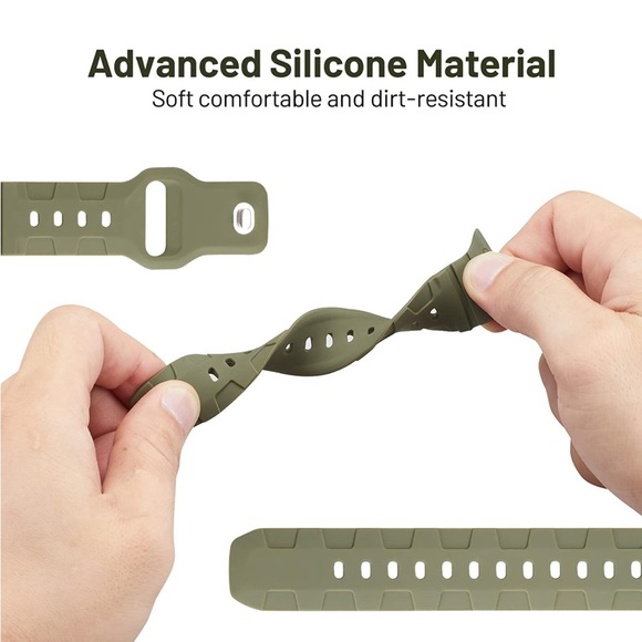 Unisex Soft Sport Bands Compatible Apple Watch Band 42mm 44mm 45mm 49mm - Picture 3 of 6